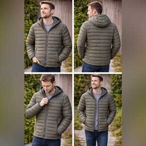 Ralph Lauren Men's Green Hooded Puffer Jacket